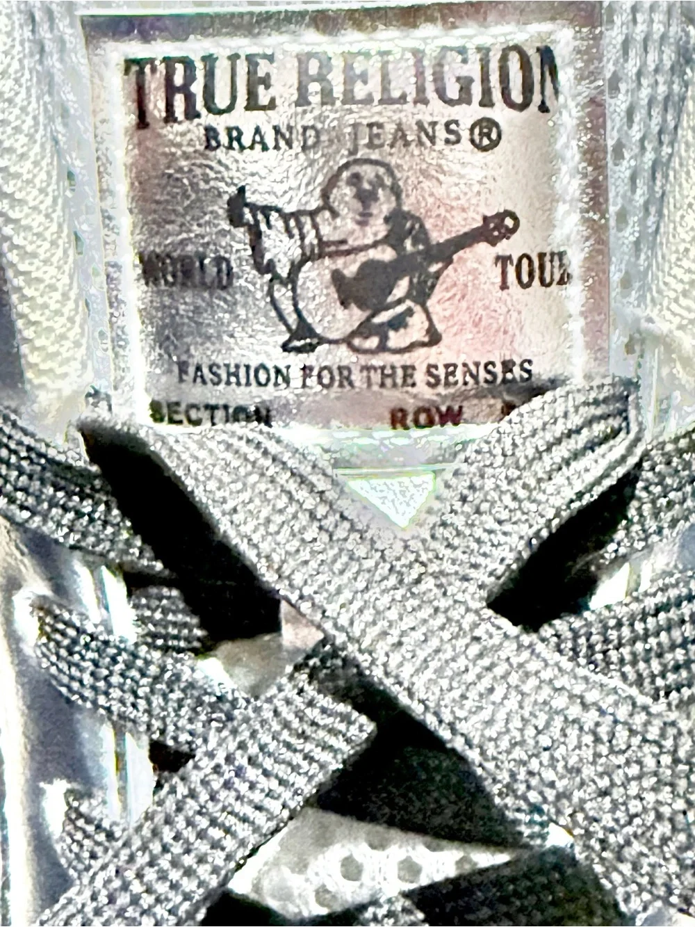 TRUE RELIGION *NWT Metallic Silver Running Shoes Dad Sneakers Streetwear | Sz 10
